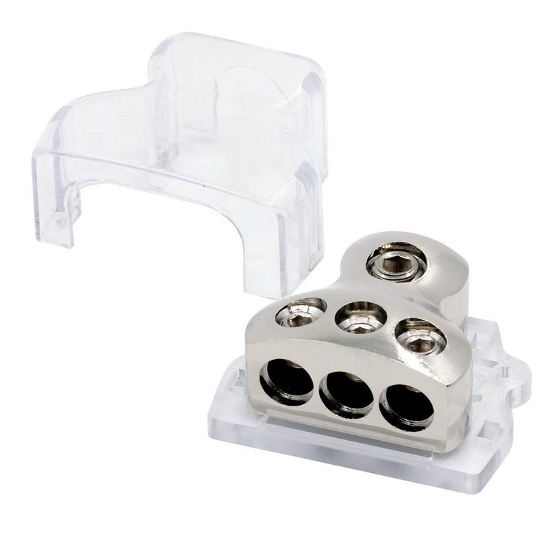 ZOOKOTO 1X0GA In/3X4GA Out Power Distribution Block, Auto Car Audio Amplifier 1 in 3 Ways Fuse Holder Circuit Protector (3 Way) - Image 2